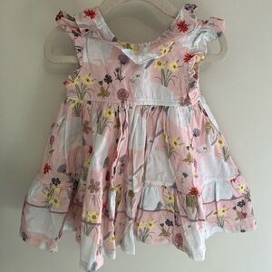 Pink Chicken Easter Dress 3-6 months with bloomers